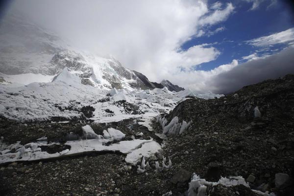 Highest peak is shifted by quake