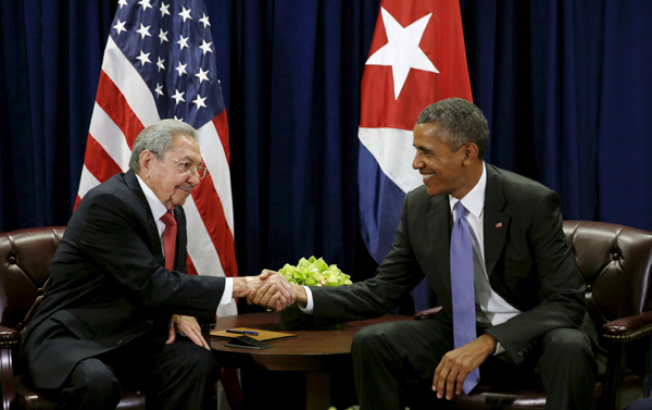Obama, Castro meet at UN