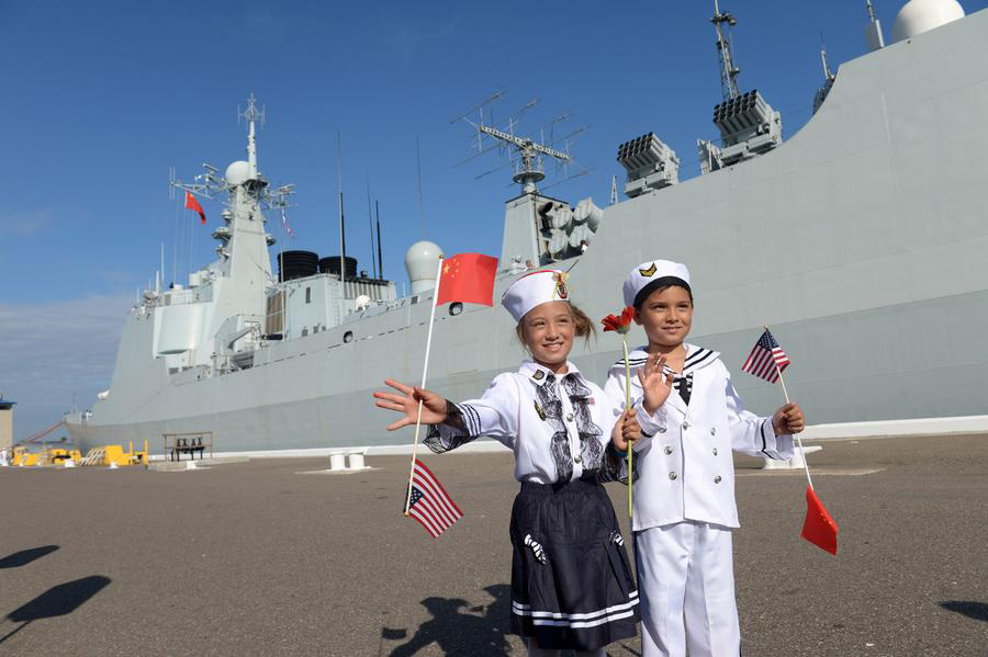 Chinese naval ships visit US East Coast for first time