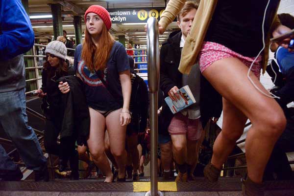 No Pants Subway Ride puts smile upon faces of fellow passengers