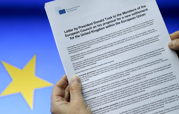 European Council chief unveils proposals to keep Britain in EU