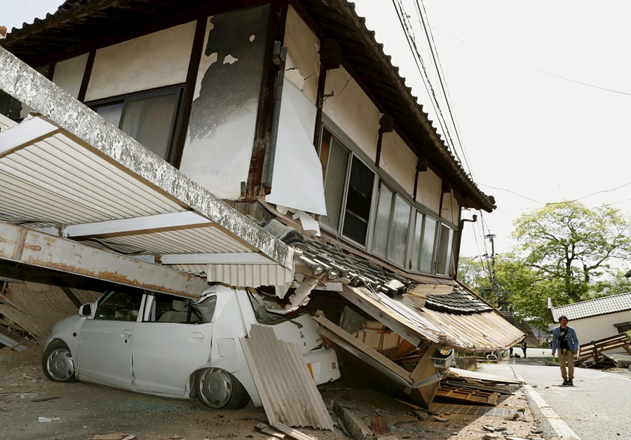 Rescue and search under way as Japan rocked again by strong quake