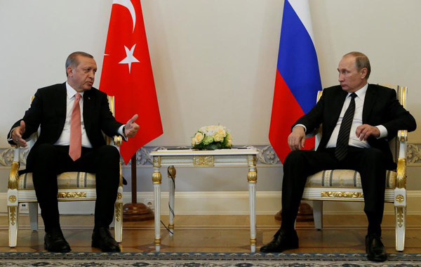 Putin meets with Turkish president in Russia