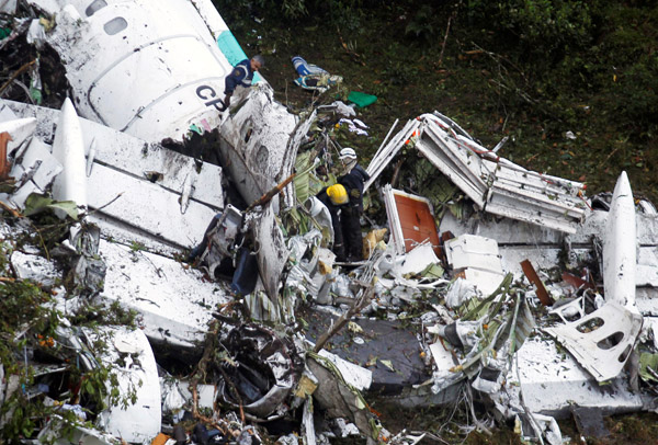 Plane with Brazil's Chapecoense soccer team crashes in Colombia, 75 dead
