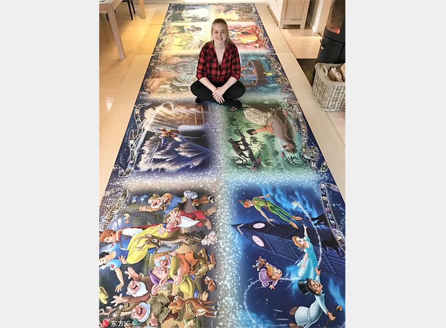 Woman spends 3 years on 40,000-plus Disney jigsaw puzzle 
