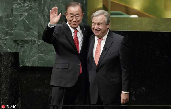 Antonio Guterres sworn in as new UN secretary-general