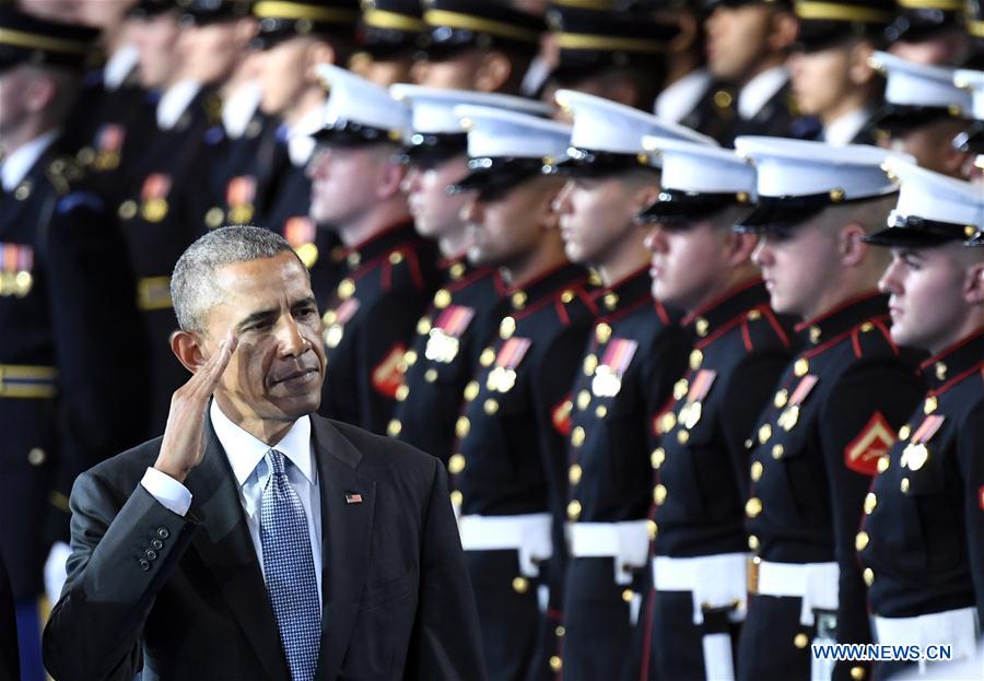 Obama attends Armed Forces Full Honor Farewell Ceremony for president