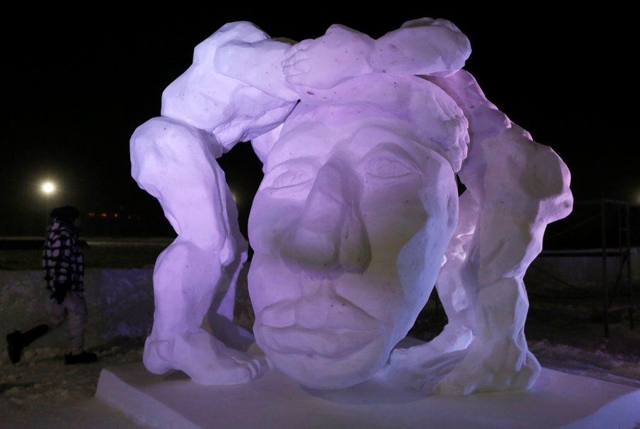 Magical snow and ice sculptures on show in Russia