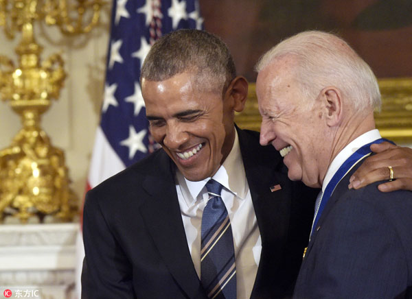 Obama surprises Vice President Biden with Medal of Freedom