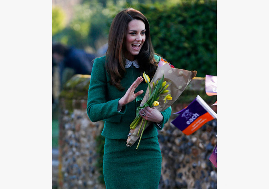 Duchess of Cambridge meets families at children's hospice