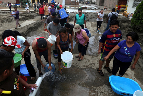 Peru hit by drinking water shortage as death toll in flooding up over 70