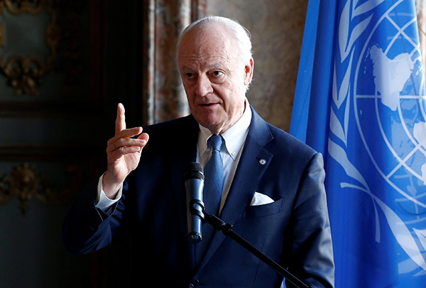 UN Syrian envoy to join Astana talks, spokesman says