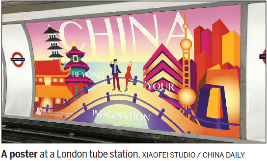 London Underground posters aimed at luring British tourists