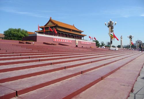 天安门搭建临时观礼台 将于近期完成安装[组图]