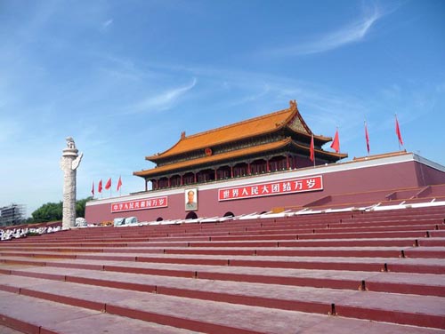天安门搭建临时观礼台 将于近期完成安装[组图]
