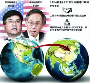 美国两华裔部长联袂访华 主打气候外交(组图)