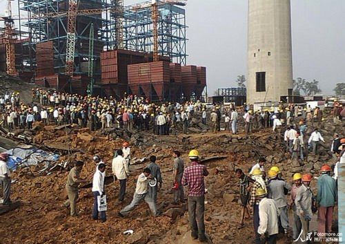 印度因烟囱倒塌事故暂扣23名中国工程师